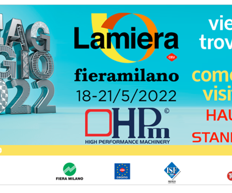 Fiera “Lamiera” a Milano – Dal 18 al 21/05/2022